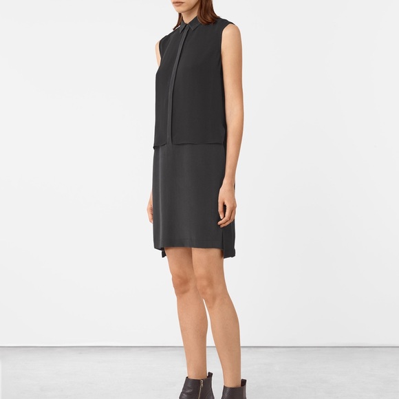 Brand New ALLSAINTS Radial Dress Silk Size 0 - Picture 3 of 7